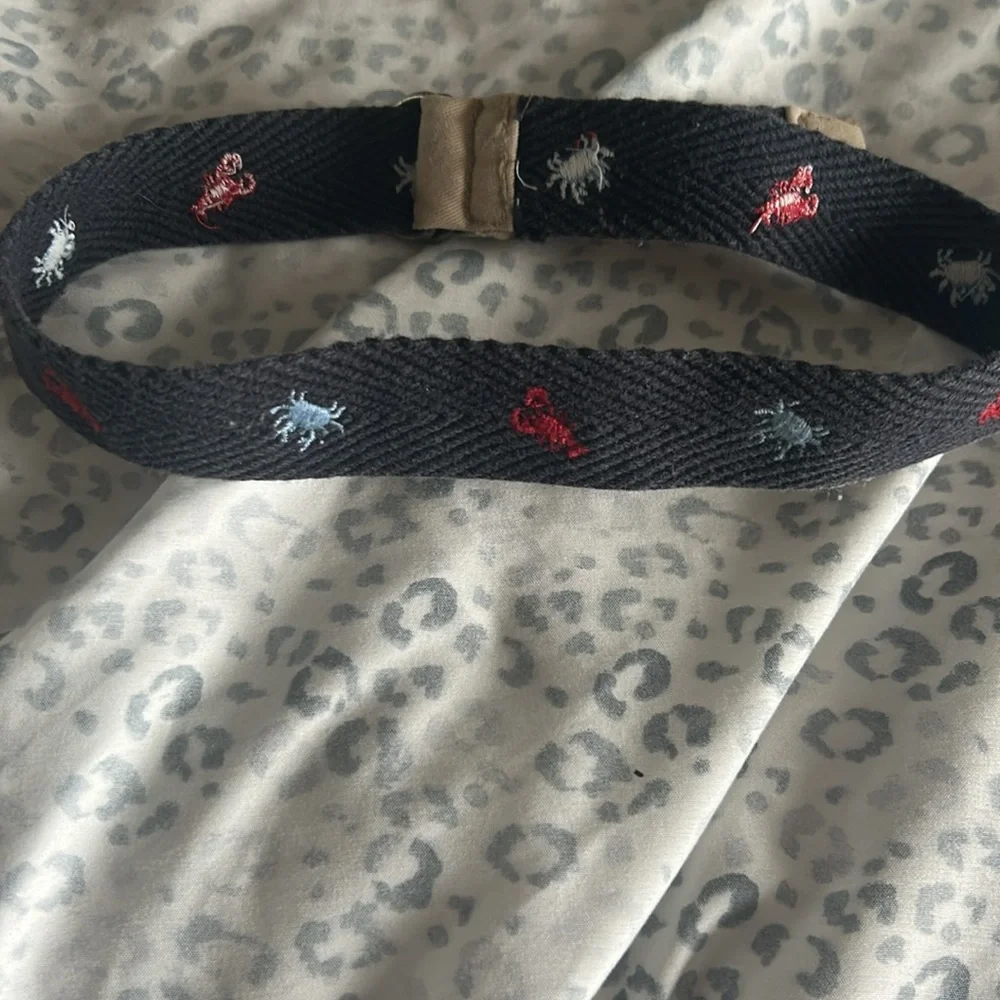 Navy Belt with Crab & Lobster Accents - Small